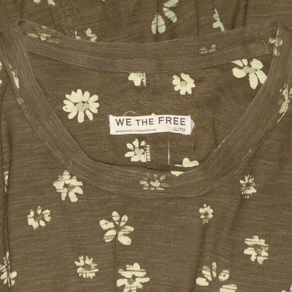 Free People We The Free Backyard Tee Oversized Crew Neck Printed Top XL - Picture 8 of 9